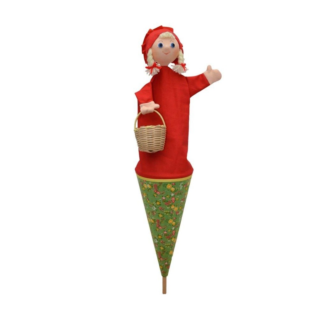 Marioneta "Scufita Rosie" 55 cm - jucarii educative si carti educative Pupo